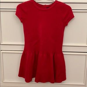 Toddler girl red sweater dress